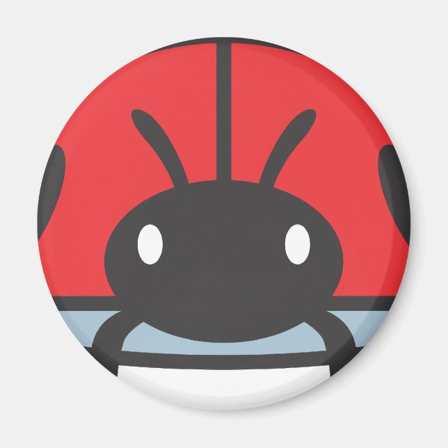Íman Cartoon legal Red Ladybug (Frente)