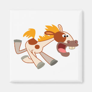 Íman Cartoon Livremente Pinto Horse Magnet