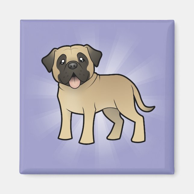 Íman Cartoon Mastiff / Bullmastiff (Frente)