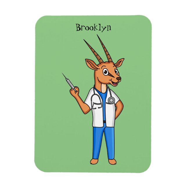 Íman Cartoon médico de antílope Gemsbok (Vertical)
