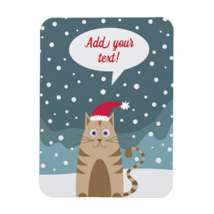Íman Cartoon natal kittenvoice bubble add text
