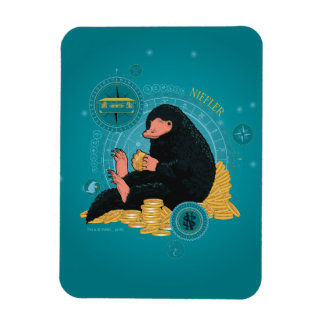 Íman Cartoon NIFFLER™ com moedas Douradas