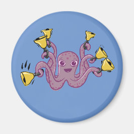 Íman Cartoon Octopus Ringing Handbels
