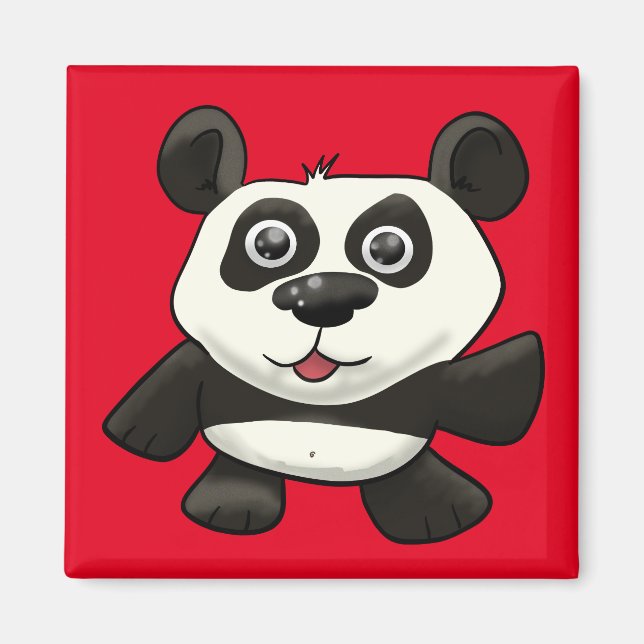 Íman Cartoon Panda Bear (Frente)