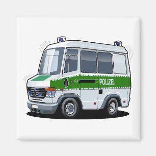 Íman Cartoon Police Van