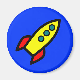 Íman Cartoon Rocket Ship