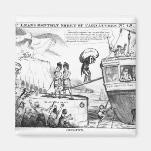 Íman Cartoon satírico sobre o Estado da Irlanda