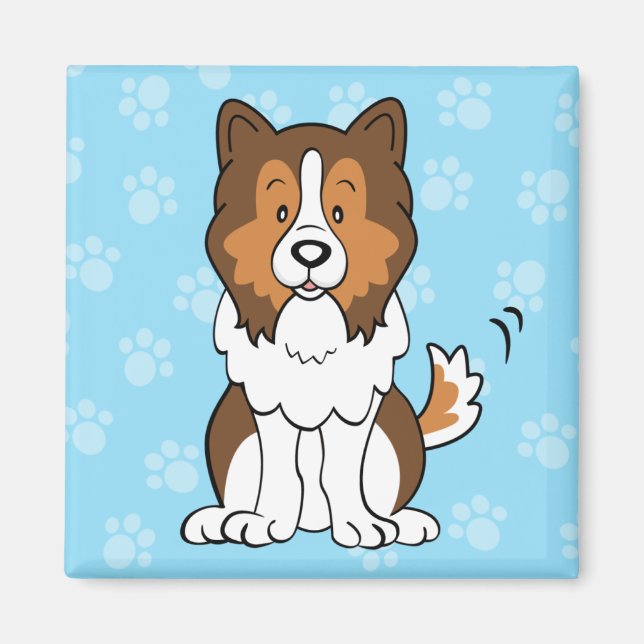 Íman Cartoon Sheltie Magnet (Frente)