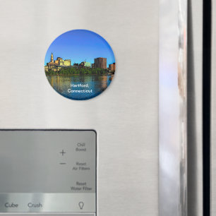 Íman Cartoon Skyline do Hartford Connecticut