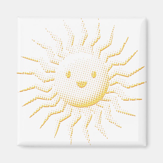 Íman Cartoon Smiling Sun Face (Frente)