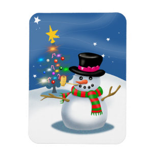 Íman Cartoon Snowman Magnet