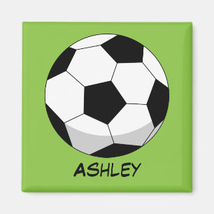Íman Cartoon Soccer Ball   Adicione seu nome