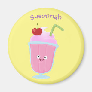 Íman Cartoon sundae de sorvete de morango