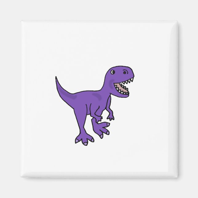 Íman Cartoon T-Rex Dinossauro Engraçado (Frente)