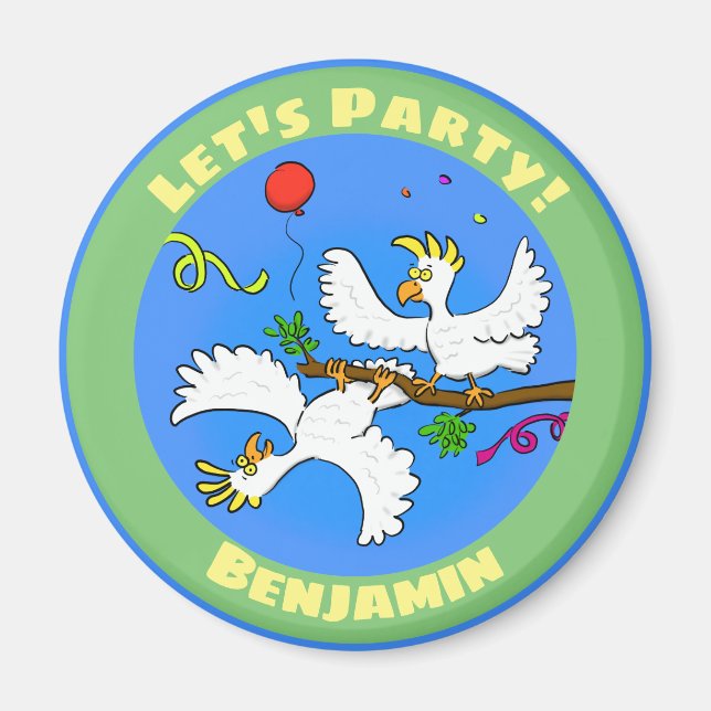Íman Cartoons de festa engraçados (Frente)