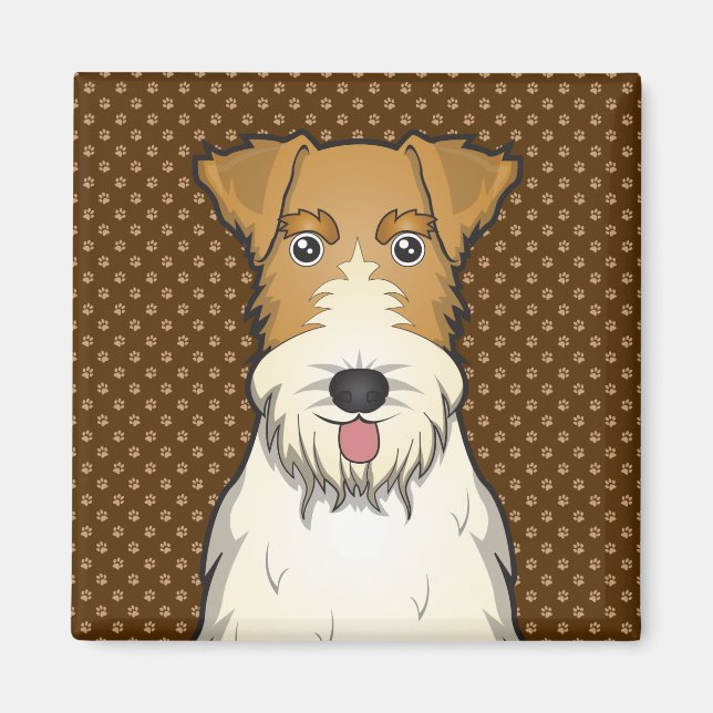 Íman Cartoons de Fox Terrier Dog (Frente)