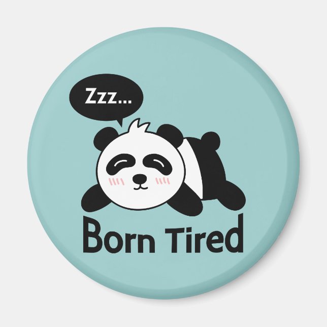 Íman Cartum de Panda Fofo Dormindo (Frente)