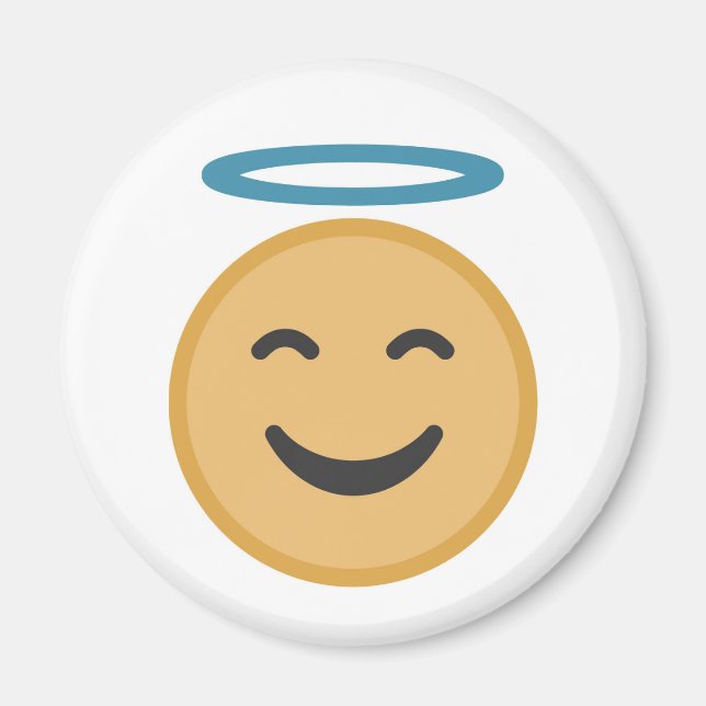 Íman Cartum Encantado Angel Emoji (Frente)