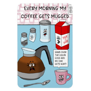 Íman Cartum Engraçado Café