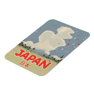 Íman Cartum estilo antigo do Monte Fiji no Japão