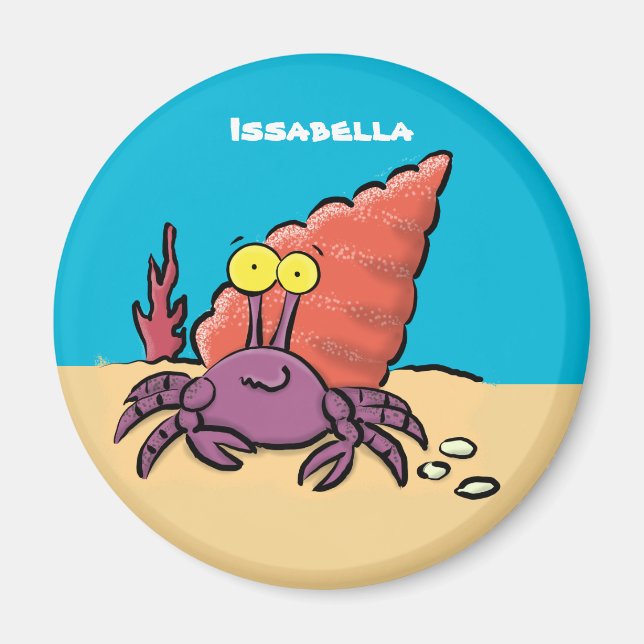 Íman Cartum roxo engraçado e engraçado (Frente)