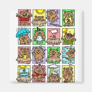 Íman Cartuns Engraçados do Dia do Groundhog