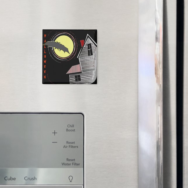 Íman Casa Assombrada Lua cheia e Bat (In Situ (Fridge))