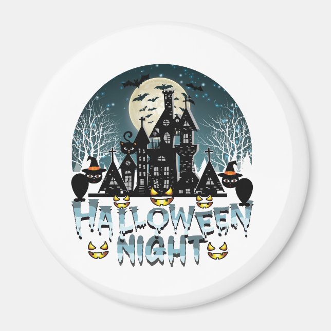 Íman Casa Assombrada, Noite Assustadora do Halloween (Frente)