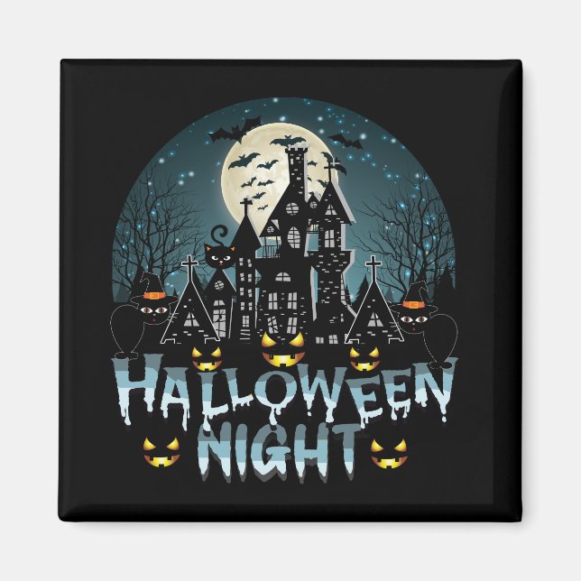 Íman Casa Assombrada, Noite Assustadora do Halloween (Frente)