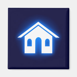 Íman casa azul brilhante