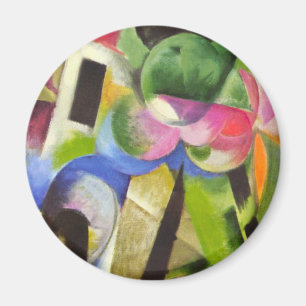 Íman Casa com Árvores por Franz Marc, Vintage Fine Art