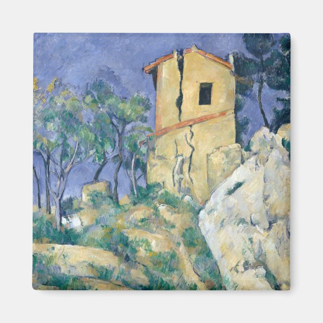 Íman Casa com Paredes Rachadas Paul Cezanne Posta Imp (Frente)