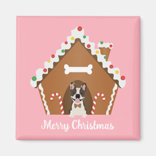 Íman Casa de Cachorro Feliz de Natal