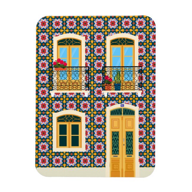 Íman Casa de Lisboa com azulejos (Vertical)