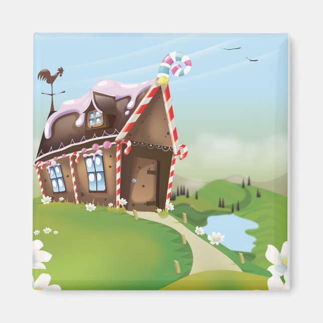 Íman Casa de pão-de-gengibre (Frente)