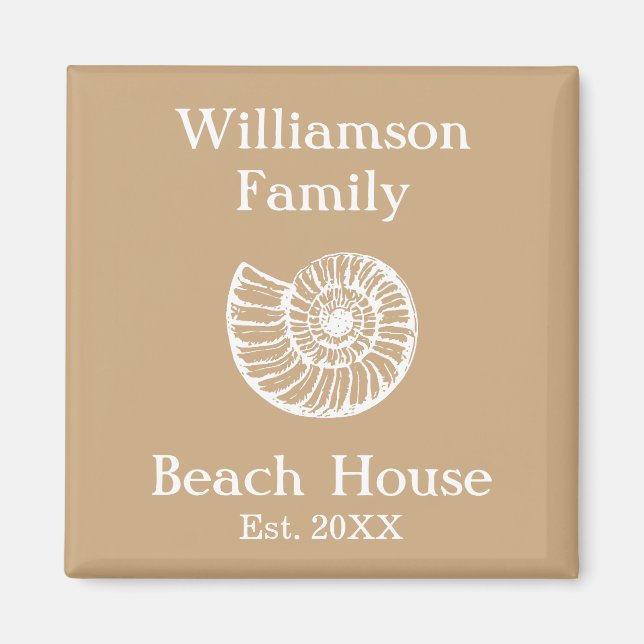 Íman Casa de Praia Personalizada (Frente)