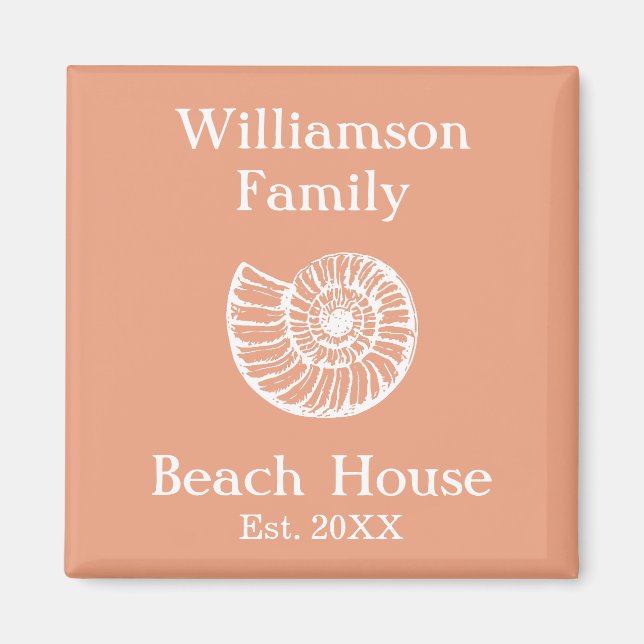 Íman Casa de Praia Personalizada (Frente)