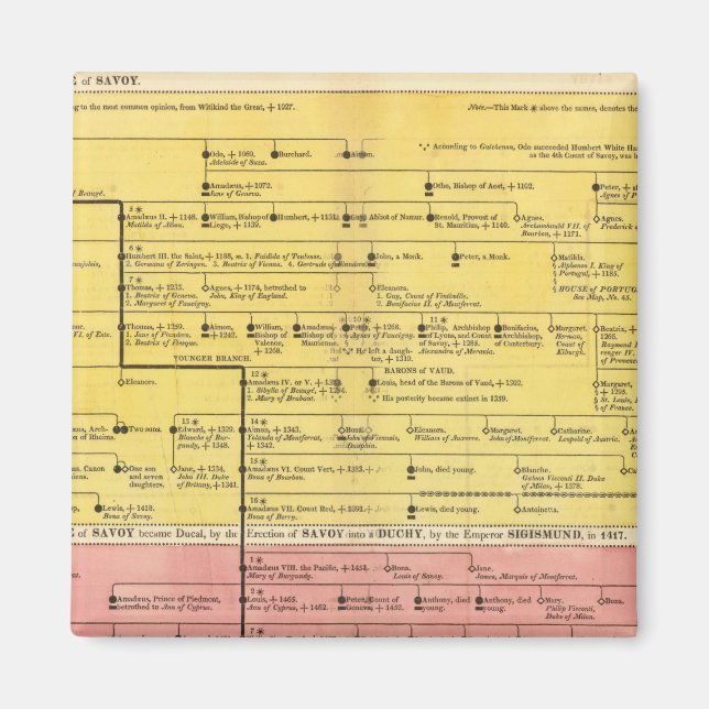 Íman Casa de Savoy, de 1000 a 1813 (Frente)