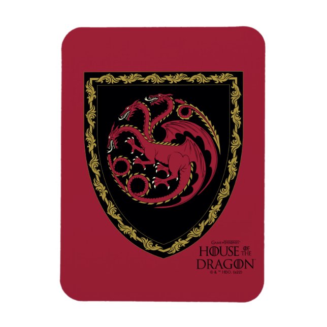 Íman CASA DO DRAGÃO | House Targaryen Crest (Vertical)