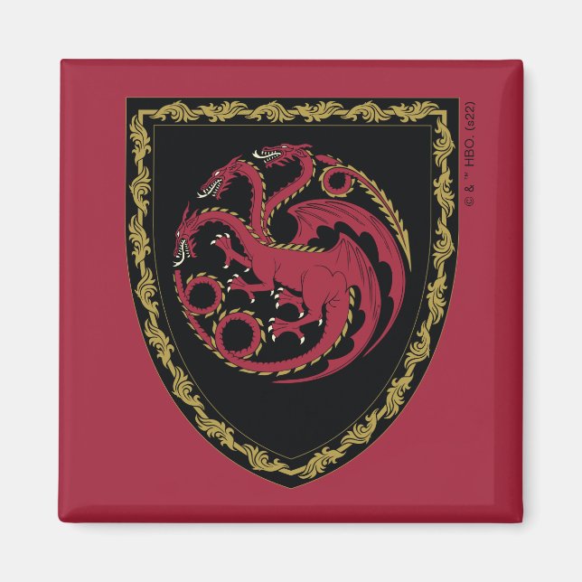 Íman CASA DO DRAGÃO | House Targaryen Crest (Frente)