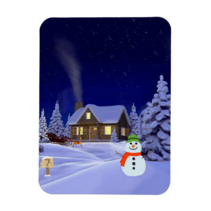 Íman Casa no Winter Jigsera Quebra-cabeça