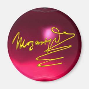 Íman CASA PARA MOZART, rubi rosa vermelho