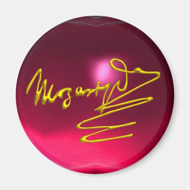 Íman CASA PARA MOZART, rubi rosa vermelho (Frente)