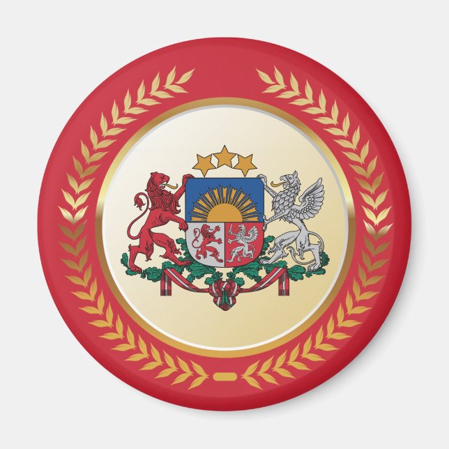 Íman Casaco de armas da Letónia (Frente)