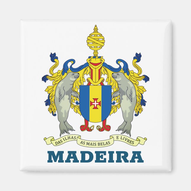 Íman Casaco de Armas da Madeira, Portugal Magnet (Frente)