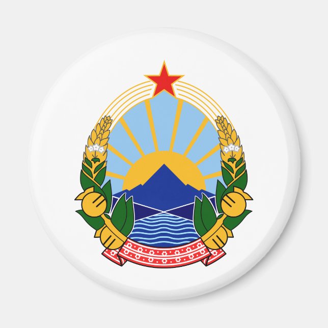Íman Casaco de armas da SR Macedônia (Frente)