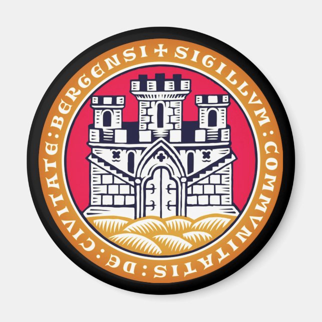 Íman Casaco de Armas de Bergen, Noruega (Frente)