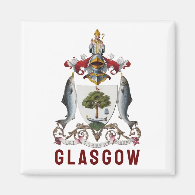 Íman Casaco de Armas de Glasgow, ESCÓCIA (Frente)