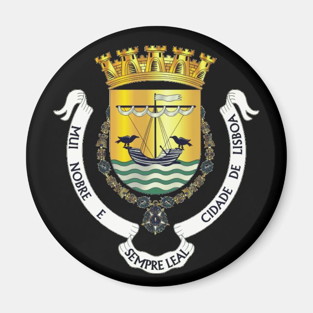 Íman Casaco de Armas de Lisboa, Portugal Magnet (Frente)