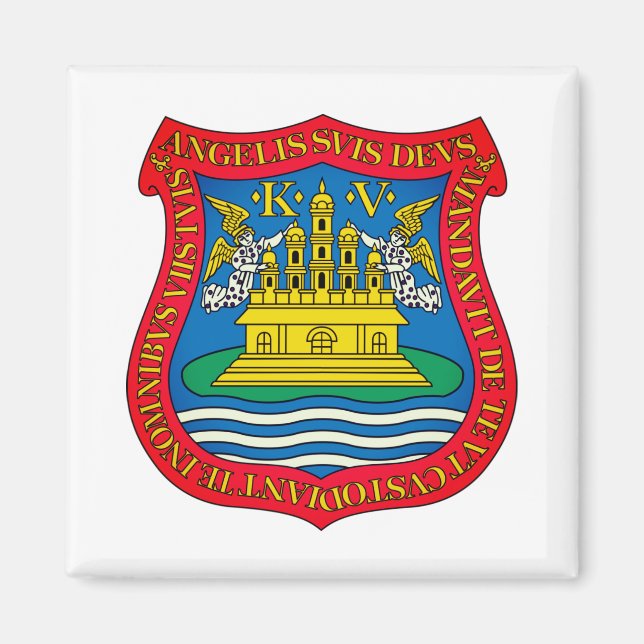 Íman Casaco de Armas de Puebla de los Ángeles, México (Frente)